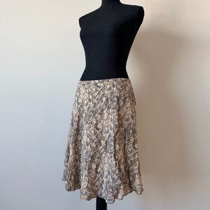 Marks & Spencer Beige Snake Print A-Line Skirt